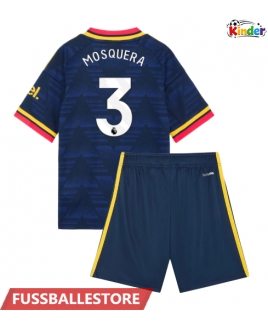 Günstige Arsenal Cristhian Mosquera #3 Auswärts Trikotsatzt Kinder 2026-27 Kurzarm (+ Kurze Hosen)